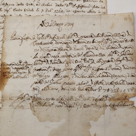 Lotto di 14 documenti famiglia Nasalli Rocca periodo dal tardo 700 al 1946