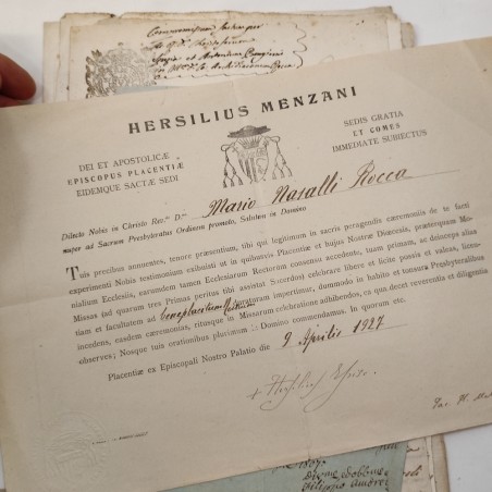 Lotto di 14 documenti famiglia Nasalli Rocca periodo dal tardo 700 al 1946