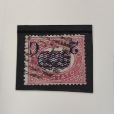 1878 Regno d'Italia 2c. su 0,20c. Soprastampa capovolta usato certificato 2