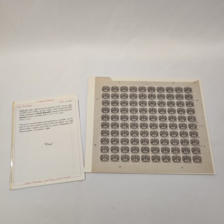 1946 - Vaticano Segnatasse 20 c. nero su violetto pallido, sfondo litografico la