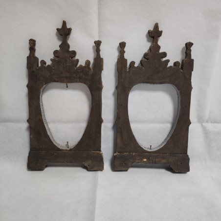 Coppia cornici fine 700 in legno massiccio dipinto
