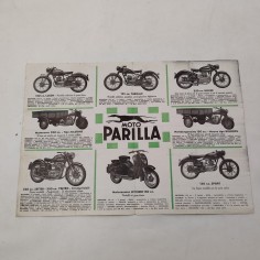 Catalogo Moto Parilla 1953 brochure due pagine piccoli difetti 2