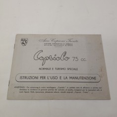 Ristampa Libretto istruzioni e manutenzione Capriolo 75 cc Caproni Trento