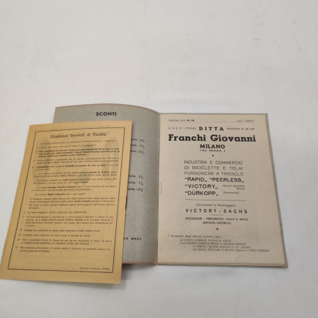 Catalogo biciclette e componenti Franchi anno 1938