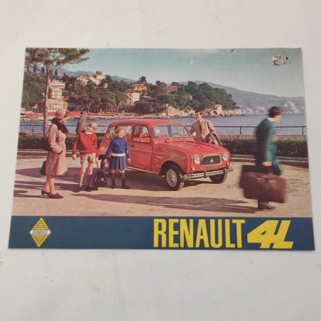 Brochure Renault 4L foglio singolo condizioni discrete