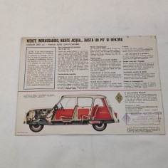 Brochure Renault 4L foglio singolo condizioni discrete 2