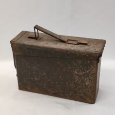 WWII Scatola cartucce per mitragliatrice alleata metallo 2