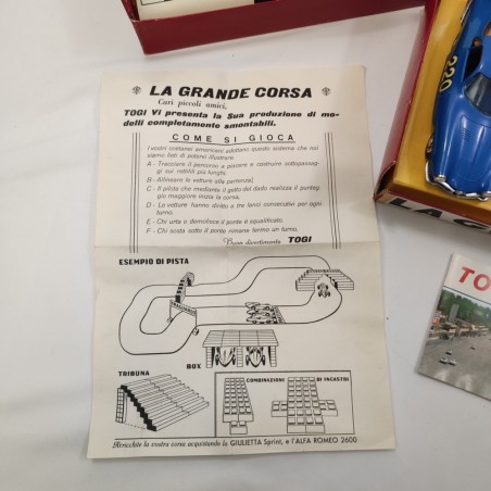 TOGI gioco La Grande Corsa confezione con 4 modellini in metallo anni 60
