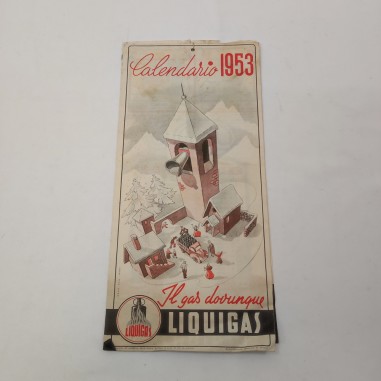 Calendario Liquigas anno 1953 piccoli difetti