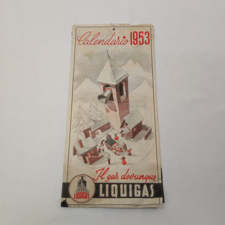 Calendario Liquigas anno 1953 piccoli difetti