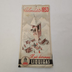 Calendario Liquigas anno 1953 piccoli difetti 2