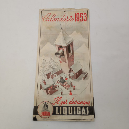 Calendario Liquigas anno 1953 piccoli difetti