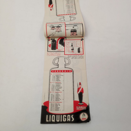 Calendario Liquigas anno 1953 piccoli difetti