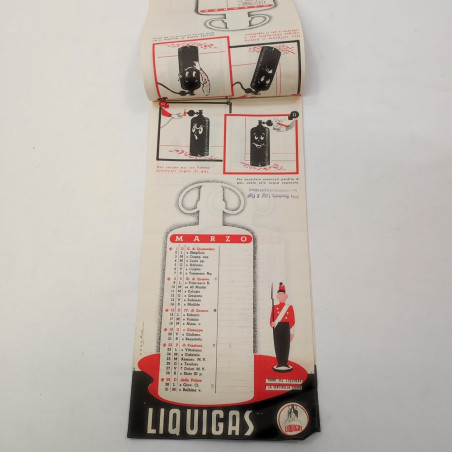 Calendario Liquigas anno 1953 piccoli difetti