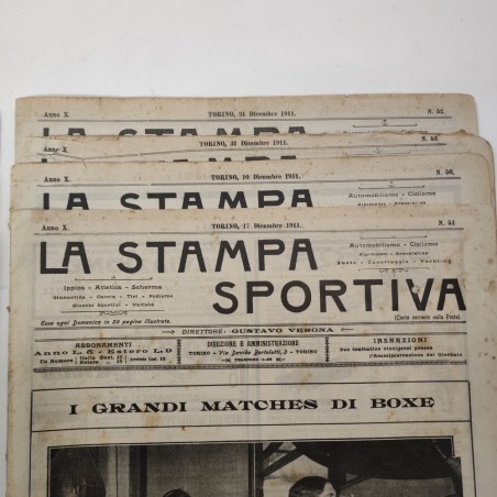 Rivista LA STAMPA SPORTIVA lotto di 17 numeri anno 1911