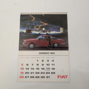 Calendario FIAT anno 1964 condizioni discrete, qualche segno a penna