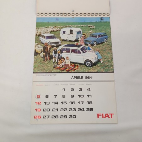 Calendario FIAT anno 1964 condizioni discrete, qualche segno a penna