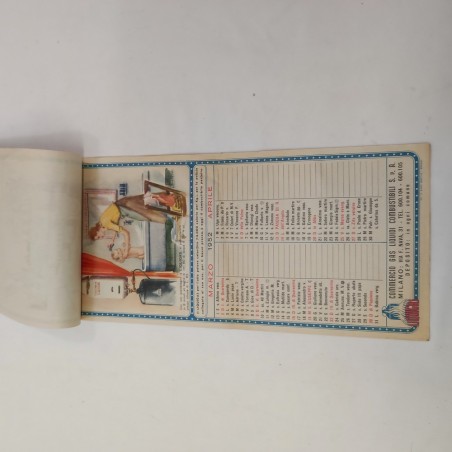 LIQUIGAS calendario da parete anno 1952 originale