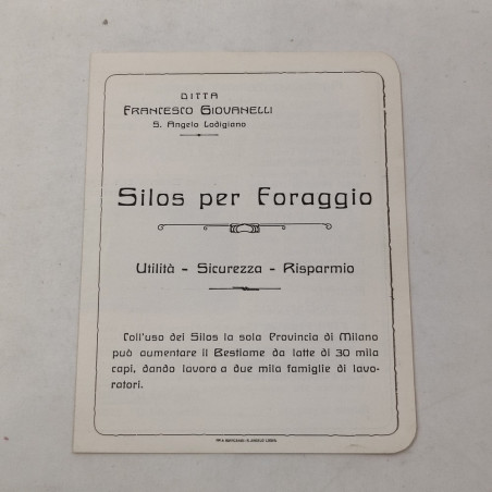 Brochure Silos per Foraggio ditta Giovannelli