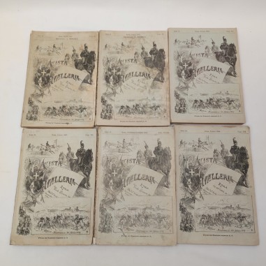 Lotto di 6 numeri della RIVISTA DI CAVALLERIA 1887 e 1888