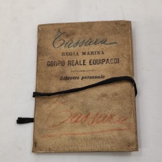 Regia Marina Libretto personale sottonocchiere Tassara classe 1907
