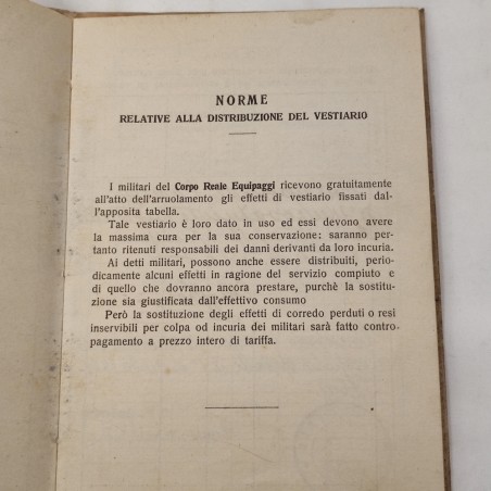 Regia Marina Libretto personale sottonocchiere Tassara classe 1907