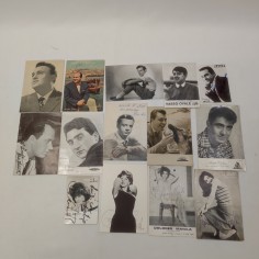 Lotto di 14 fotografie con autografi di cantanti anni 50/60 2