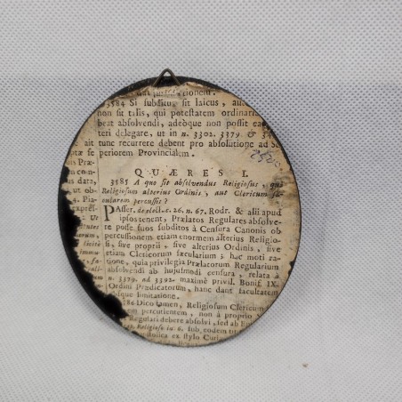 Quadretto ovale con miniatura dipinta  mano ritratto di donna in abito del 700