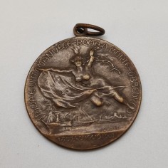 Medaglia in bronzo con anello di sospensione GIUSEPPE GARIBALDI 1907 d. 32 mm 2