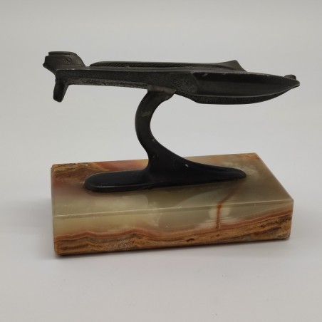 Trofeo in peltro con basamento in marmo motoscafo MAP 1959-1969