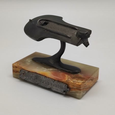 Trofeo in peltro con basamento in marmo motoscafo MAP 1959-1969