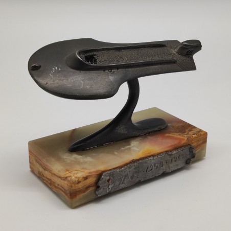 Trofeo in peltro con basamento in marmo motoscafo MAP 1959-1969