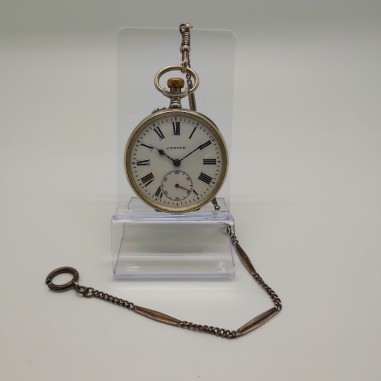 ZENITH orologio da tasca con catenella anno 1900
