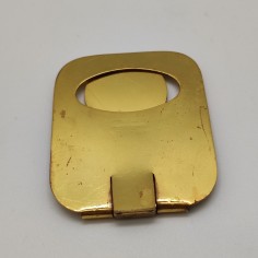 FIAT 600 ferma soldi a clip in ottone e smalto blu 2