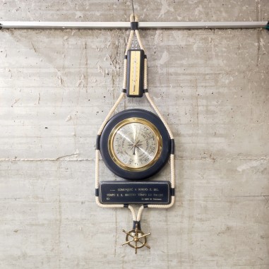 Barometro + termometro da parete tema marinaio h. 90 cm