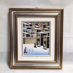 Quadro olio su tela e cartoncino Tito Tedeschi 20x25 cm