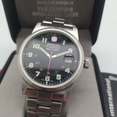 WENGER Swiss Army orologio polso uomo tutto acciaio usato 2
