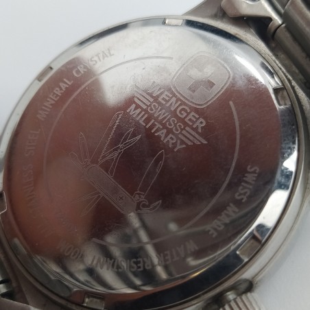 WENGER Swiss Army orologio polso uomo tutto acciaio usato