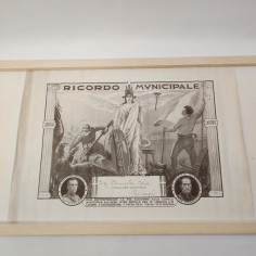 Attestato Ricordo Municipale al consigliere Bruschi Elia anno 1923 59x46 cm 2