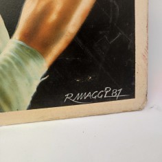 Stampa bozzetto Roberto Maggi locandina film Rocky IV Stallone Ivan Drago 2