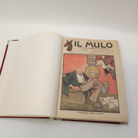 Rivista IL MULO 84 numeri rilegati in volume dal 1907 1908 e 1909