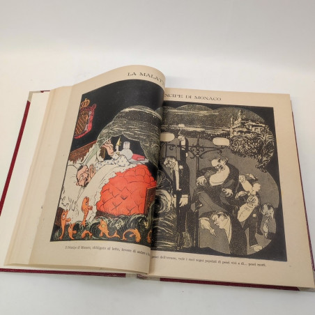 Rivista IL MULO 84 numeri rilegati in volume dal 1907 1908 e 1909