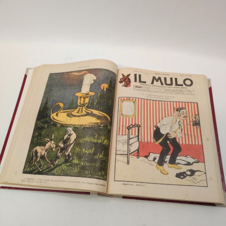 Rivista IL MULO 84 numeri rilegati in volume dal 1907 1908 e 1909