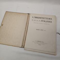 Rivista L'Architettura Italiana Anno XVI 1921 annata non completa 2