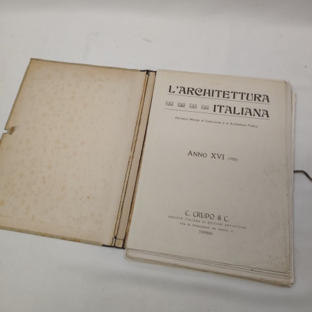 Rivista L'Architettura Italiana Anno XVI 1921 annata non completa