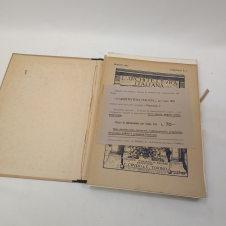Rivista L'Architettura Italiana Anno XXI 1926 annata completa