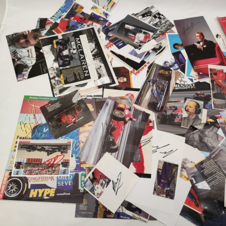 210x autografi piloti auto GP e personaggi Formula 1