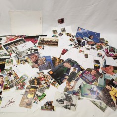 Lotto accumulo di ritagli riviste con 300 autografi calciatori misti anni 90 2