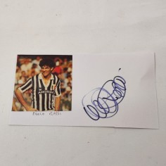 Paolo Rossi autografo originale con foto da rivista