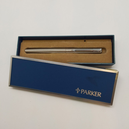 PARKER 15 Flighter penna stilografica acciaio spazzolato anni 80 usata